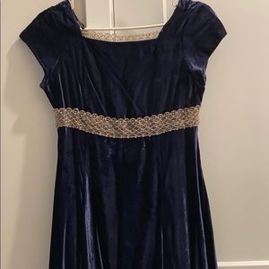 Navy Full Length Gown